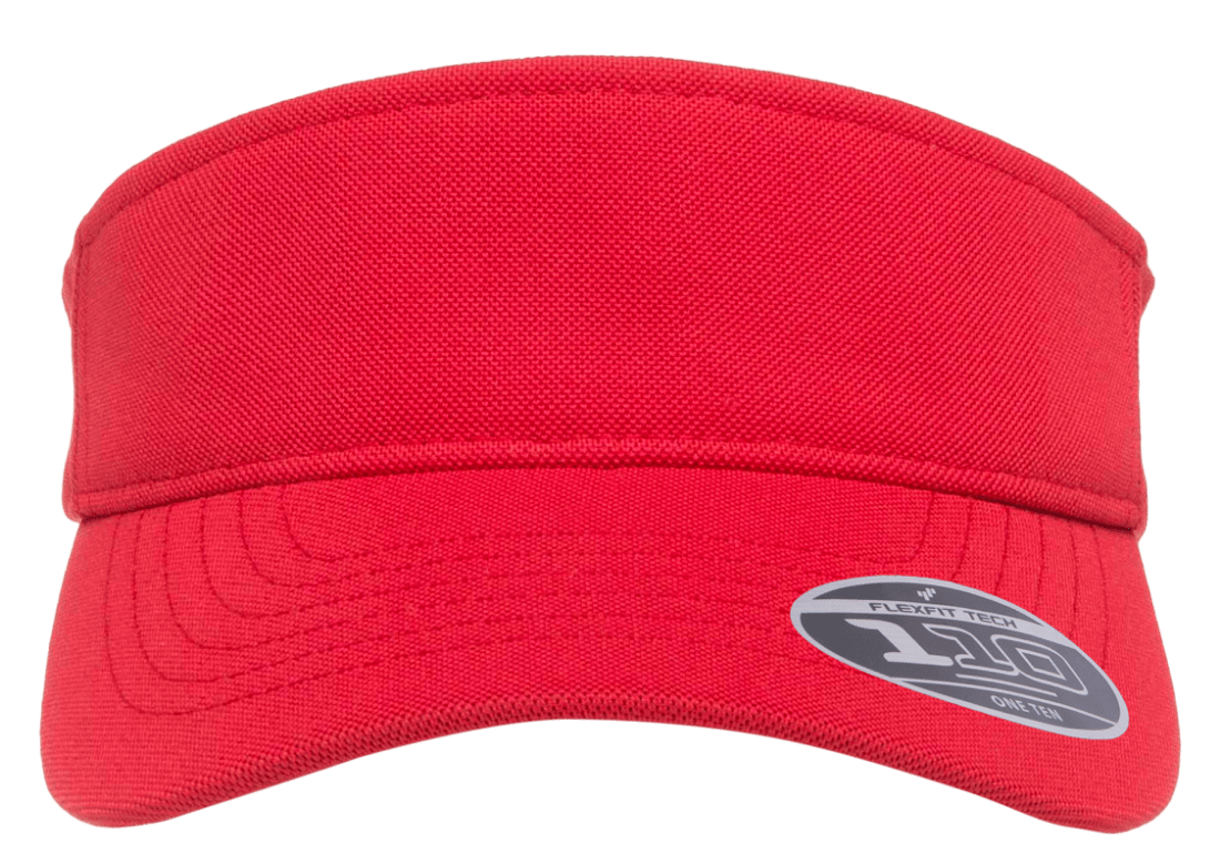 Flexfit 8110 – Performance Visor | Custom Visors with Your Logo in Bulk-Red-Dekni-Creations