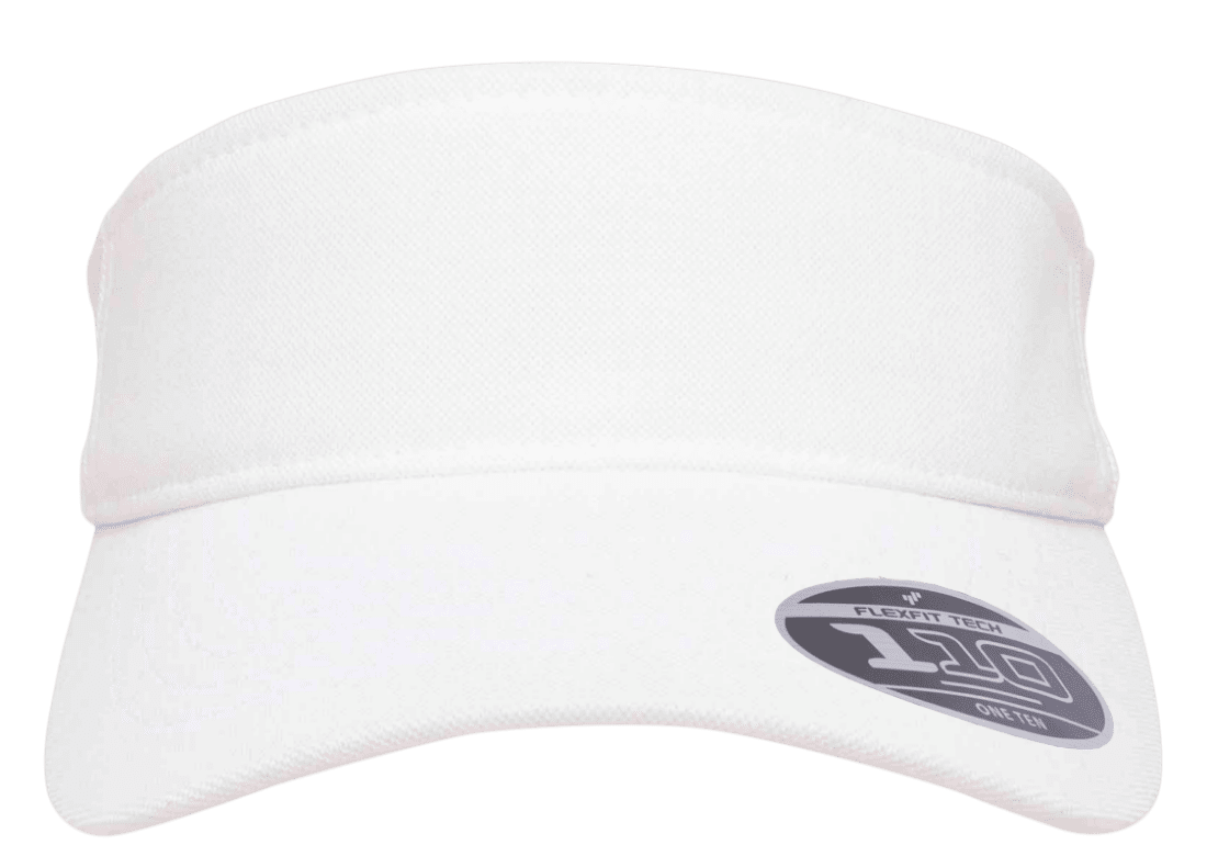 Flexfit 8110 – Performance Visor | Custom Visors with Your Logo in Bulk-White-Dekni-Creations