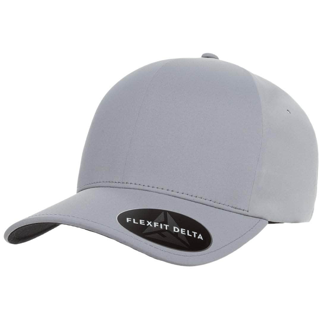 Flexfit Delta 180 – Seamless Performance Water-Repellent Hat | Custom Hats with Your Logo in Bulk-Silver-Dekni-Creations