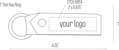 Minimalist Engraved Leather Keychains | Custom Keychains With Your Logo in Bulk-Dekni-Creations