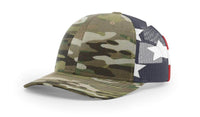 custom designed richardson 862 multicam camo/flag hat