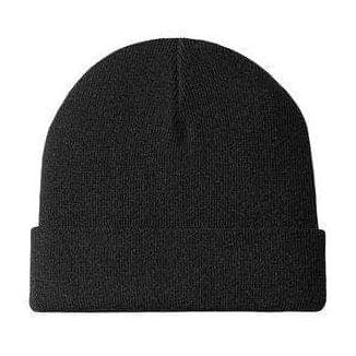 Port Authority C939 – Marled Knit Cuff Beanie | Custom Beanies with Your Logo in Bulk-Black-Dekni-Creations