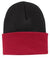 Port & Company CP90 – Knit Cap Stocking Beanie | Custom Beanies with Your Logo in Bulk-Black/ Athletic Red-Dekni-Creations