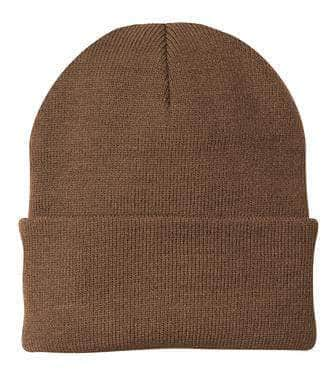 Port & Company CP90 – Knit Cap Stocking Beanie | Custom Beanies with Your Logo in Bulk-Brown-Dekni-Creations