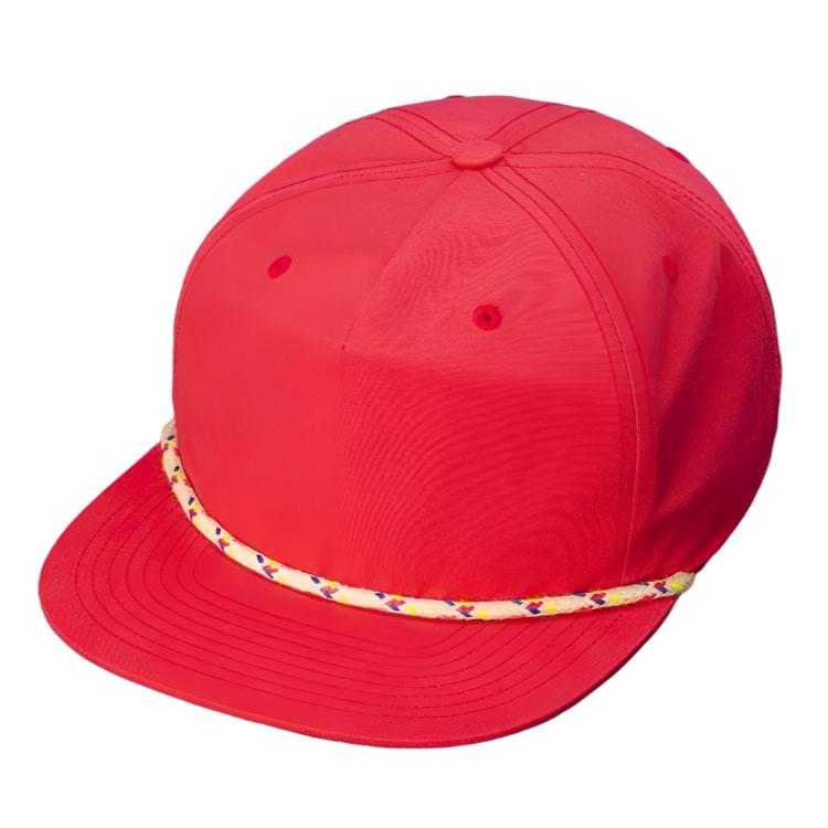 Private Label C55-N – Pinch Front Grandpa Flat Bill Rope Hat | Custom Hats with Your Logo in Bulk-Hot Pink/Multi Colored-Dekni-Creations