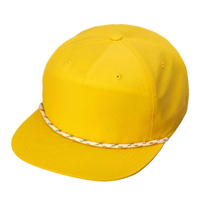 Private Label C55-N – Pinch Front Grandpa Flat Bill Rope Hat | Custom Hats with Your Logo in Bulk-Yellow/Multi Colored-Dekni-Creations