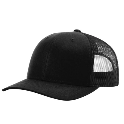 Richardson 112RE – 100% Recycled Polyester Trucker Hat | Custom Hats with Your Logo in Bulk-Black-Dekni-Creations