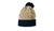 Richardson 141 – Chunk Twist Knit Cuffed Beanie with Pom | Custom Beanies with Your Logo in Bulk-Stone/Navy-Dekni-Creations