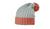 Richardson 143 – Chunky Cable Knit Slouch Beanie with Cuff & Pom | Custom Beanies with Your Logo in Bulk-Heather Grey/Rust-Dekni-Creations