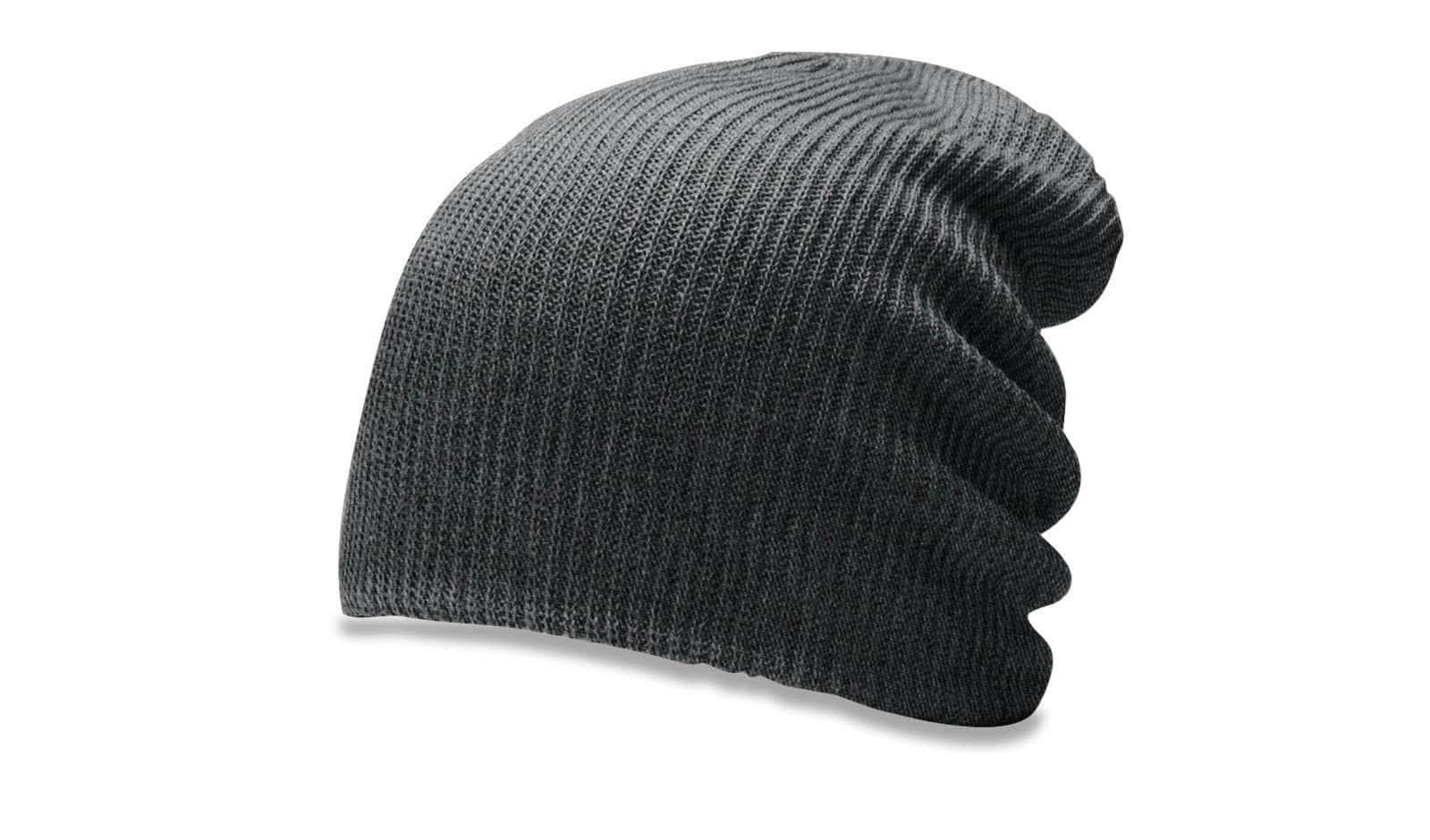 Richardson 149 – Super Slouch Uncuffed Knit Beanie | Custom Beanies with Your Logo in Bulk-Heather Charcoal-Dekni-Creations