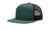 Richardson 168 – 7-Panel Flat Bill Trucker Hat | Custom Hats with Your Logo in Bulk-Dark Green/Black-Dekni-Creations