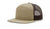 Richardson 168 – 7-Panel Flat Bill Trucker Hat | Custom Hats with Your Logo in Bulk-Pale Khaki/Brown-Dekni-Creations