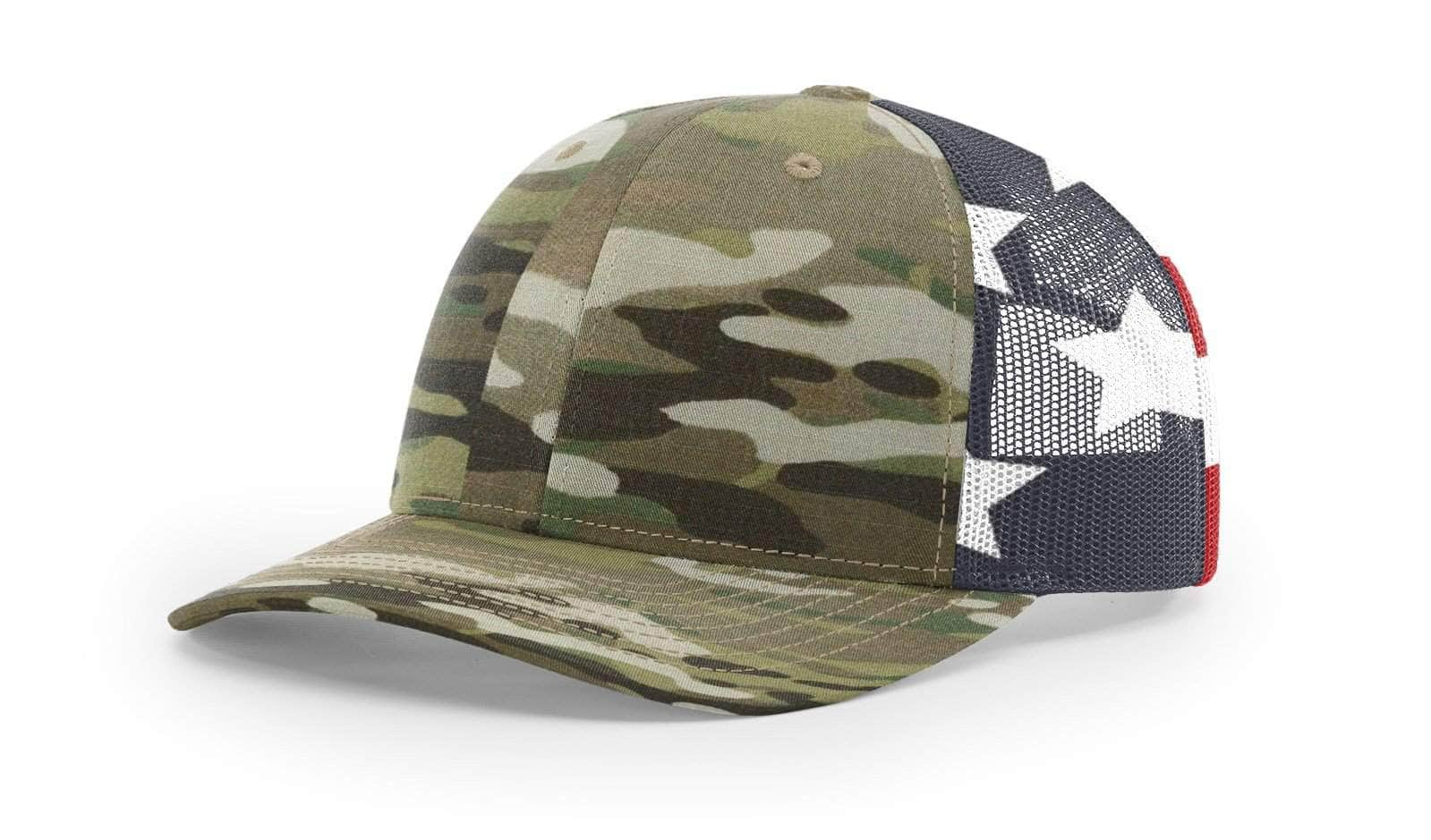 Richardson 862 – Multicam Camo Trucker Hat | Custom Hats with Your Logo in Bulk-MULTICAM ORIGINAL/FLAG-Dekni-Creations