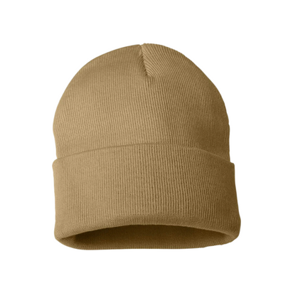 Sportsman SP12 – Solid Knit Beanie Stocking Cap | Custom Beanies with Your Logo in Bulk-Camel-Dekni-Creations