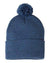 Sportsman SP15 – Knit Pom Beanie Stocking Cap | Custom Beanies with Your Logo in Bulk-Heather Dark Royal-Dekni-Creations