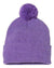 Sportsman SP15 – Knit Pom Beanie Stocking Cap | Custom Beanies with Your Logo in Bulk-Heather Purple SP-Dekni-Creations