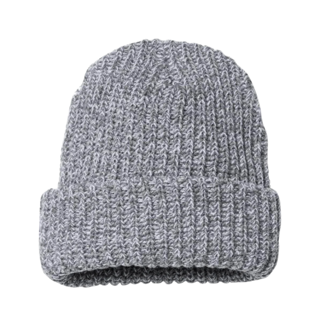Sportsman SP90 – Chunky Knit Extra Thick Beanie | Custom Beanies with Your Logo in Bulk-Grey/White Speckled-Dekni-Creations