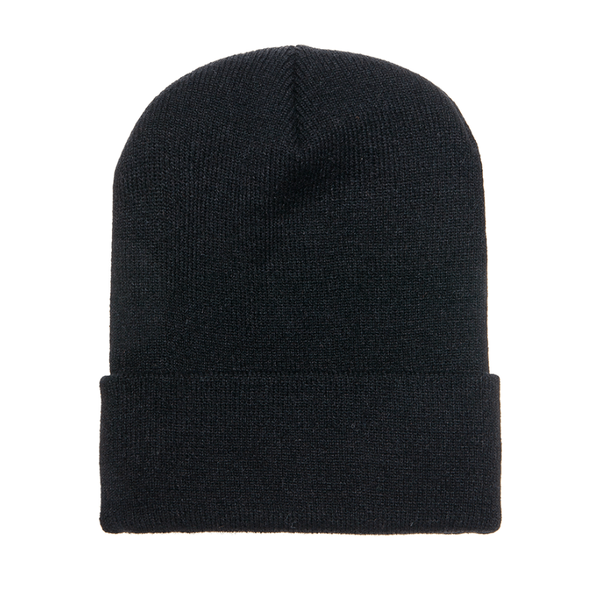 Yupoong 1501KC – Cuffed Knit Beanie | Custom Beanies with Your Logo in Bulk-Black-Dekni-Creations