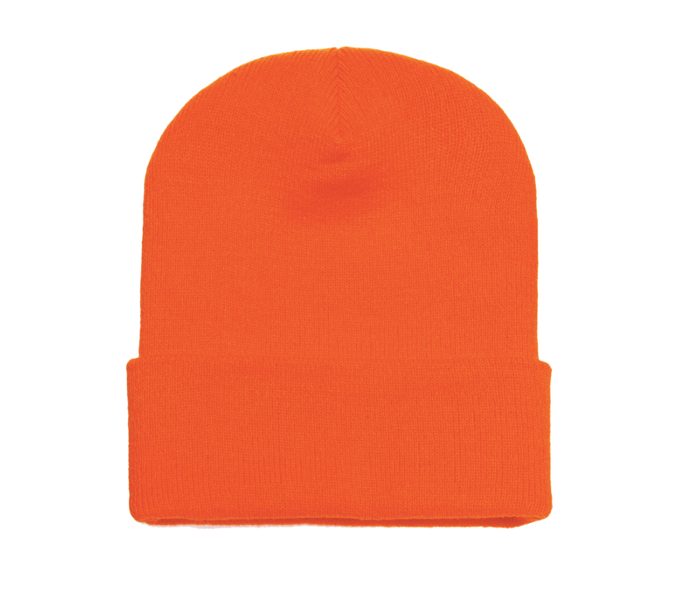 Yupoong 1501KC – Cuffed Knit Beanie | Custom Beanies with Your Logo in Bulk-Blaze Orange-Dekni-Creations