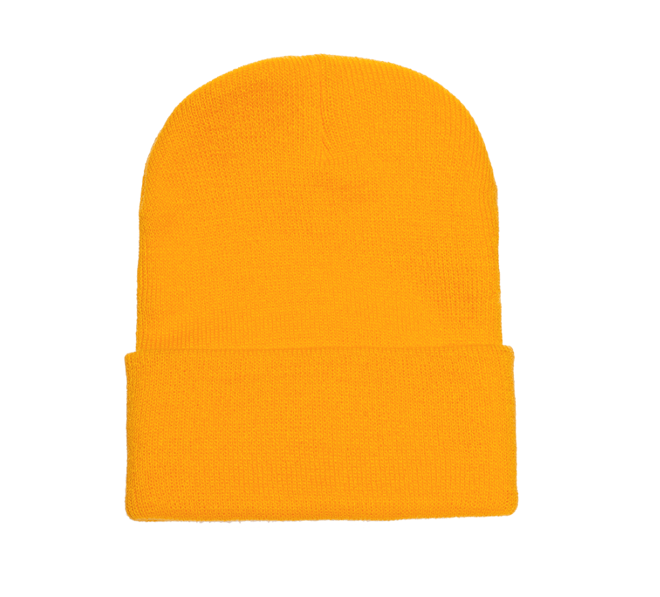 Yupoong 1501KC – Cuffed Knit Beanie | Custom Beanies with Your Logo in Bulk-Gold-Dekni-Creations