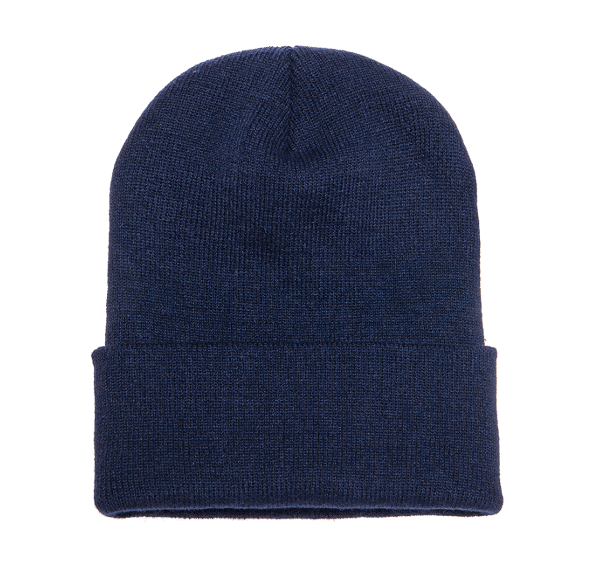 Yupoong 1501KC – Cuffed Knit Beanie | Custom Beanies with Your Logo in Bulk-Navy-Dekni-Creations