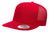 Yupoong 6006(T) – High Profile Flat Bill Trucker Hat | Custom Hats with Your Logo in Bulk-Red-Dekni-Creations