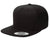 Yupoong 6089M(T) – High-Profile Wool Flat Bill Hat | Custom Hats with Your Logo in Bulk-Black-Dekni-Creations