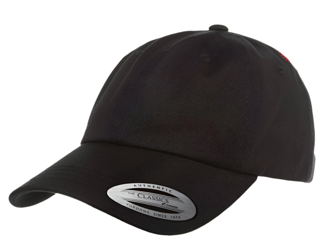 Yupoong 6245CM – Cotton Dad Hat | Custom Hats with Your Logo in Bulk-Black-Dekni-Creations