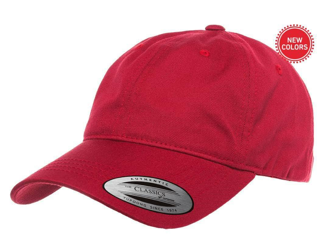 Yupoong 6245CM – Cotton Dad Hat | Custom Hats with Your Logo in Bulk-Cranberry-Dekni-Creations