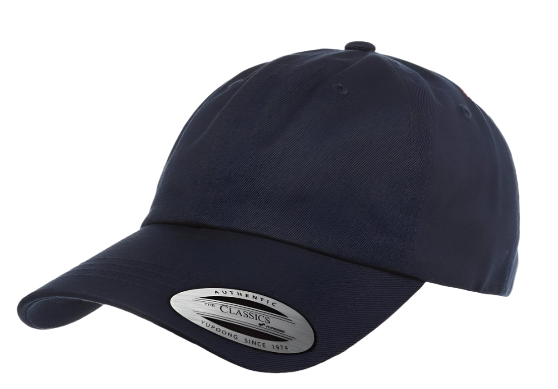 Yupoong 6245CM – Cotton Dad Hat | Custom Hats with Your Logo in Bulk-Navy-Dekni-Creations