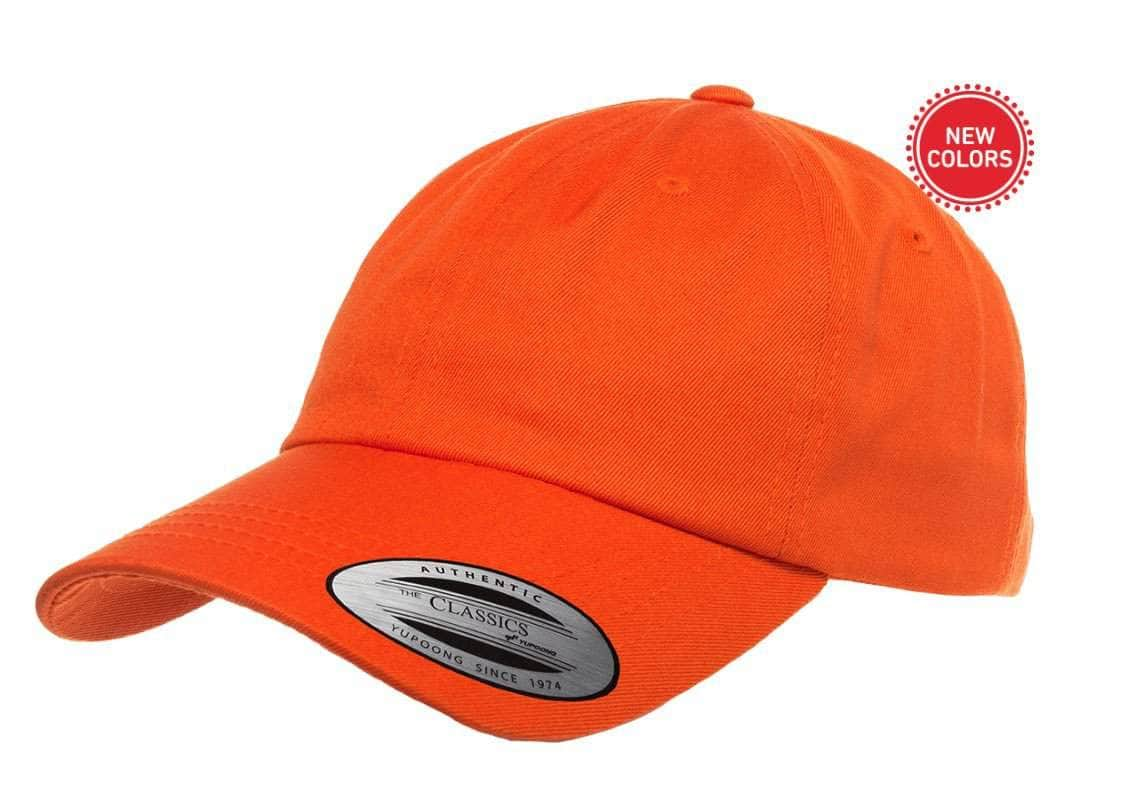 Yupoong 6245CM – Cotton Dad Hat | Custom Hats with Your Logo in Bulk-Orange-Dekni-Creations