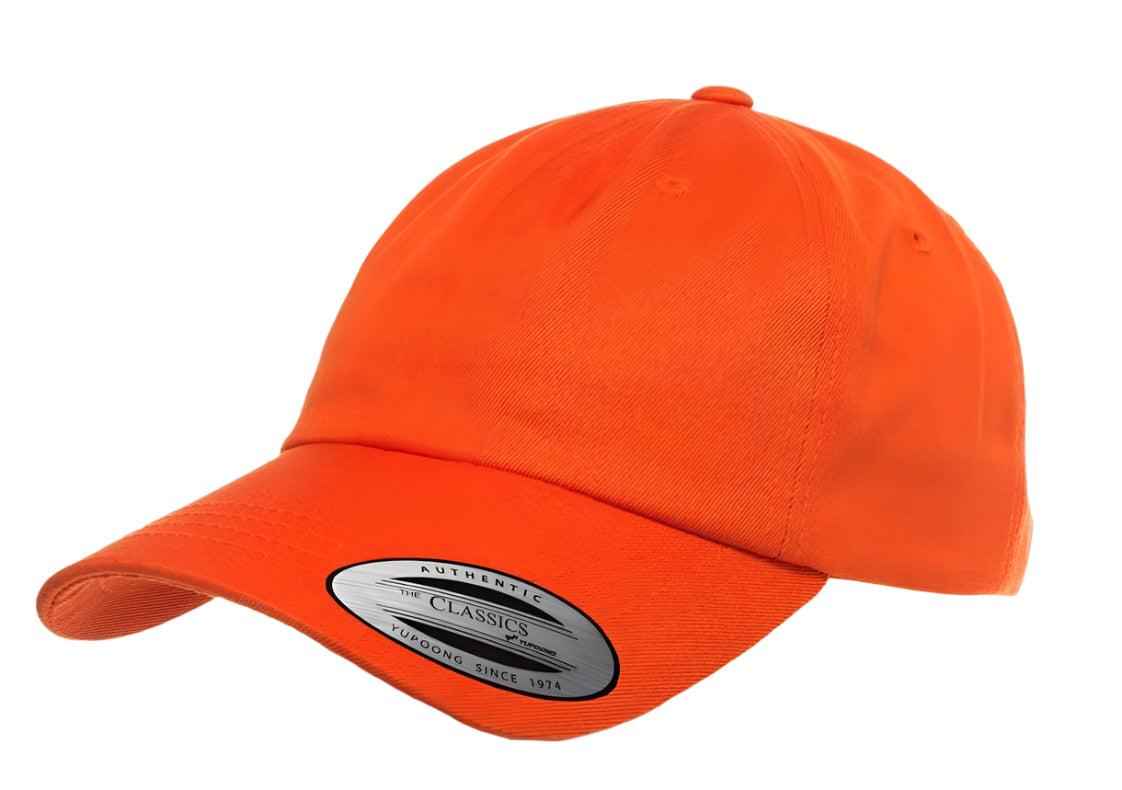 Yupoong 6245CM – Cotton Dad Hat | Custom Hats with Your Logo in Bulk-Orange-Dekni-Creations