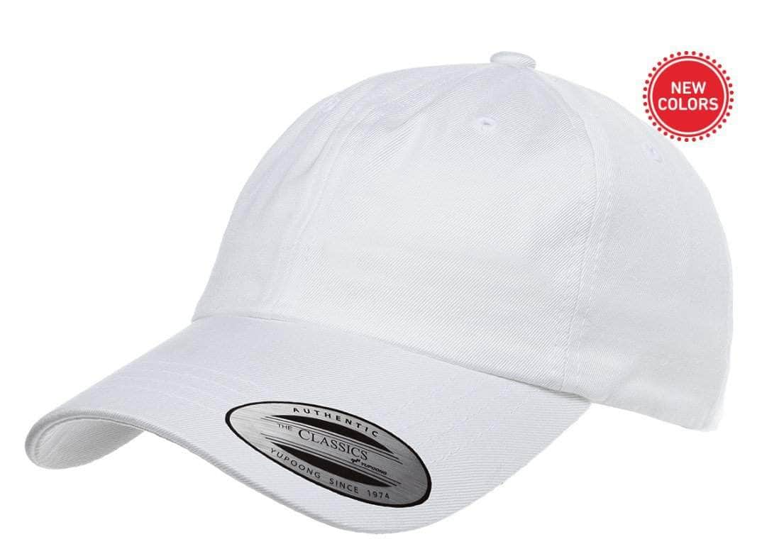 Yupoong 6245CM – Cotton Dad Hat | Custom Hats with Your Logo in Bulk-White-Dekni-Creations