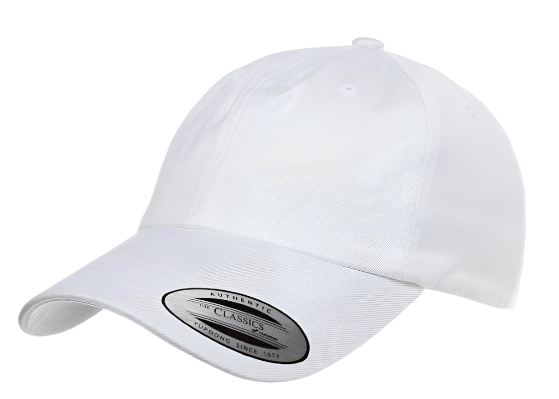 Yupoong 6245CM – Cotton Dad Hat | Custom Hats with Your Logo in Bulk-White-Dekni-Creations