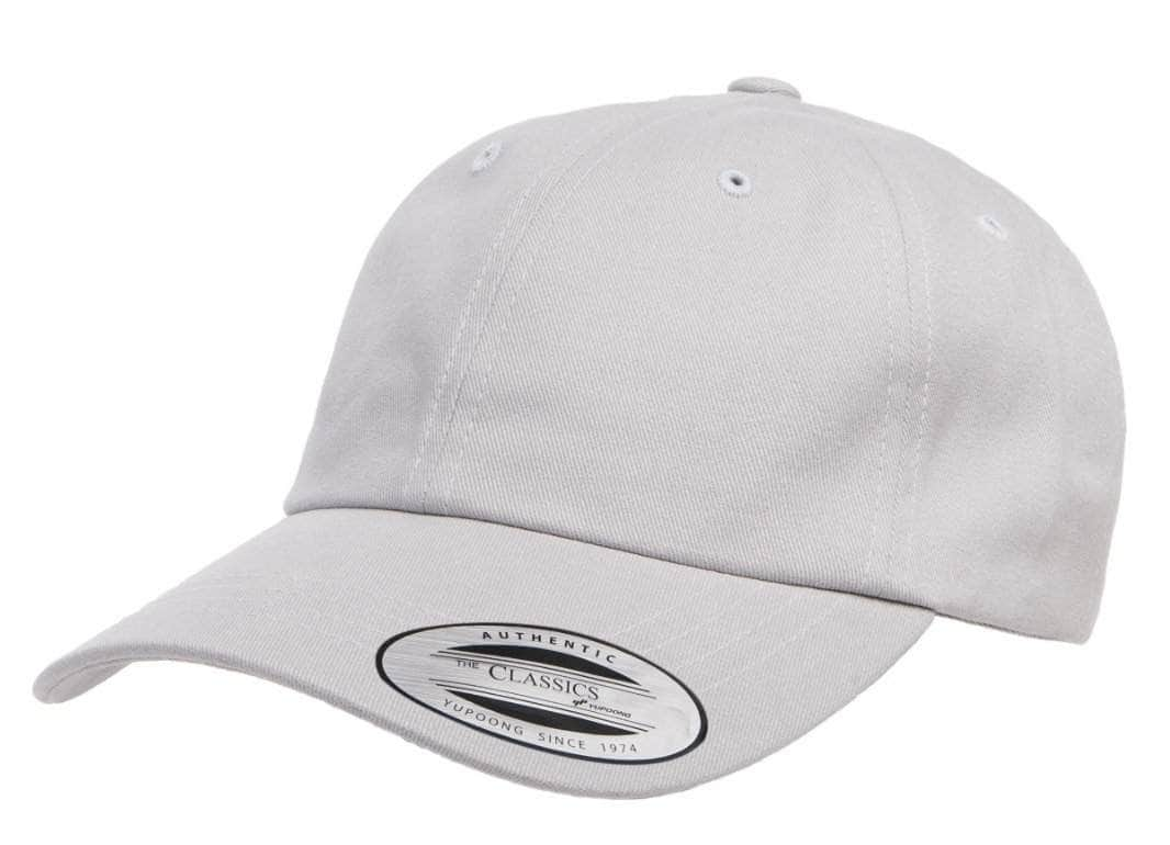 Yupoong 6245PT – Peached Cotton Twill Dad Hat | Custom Hats with Your Logo in Bulk-Light Grey-Dekni-Creations