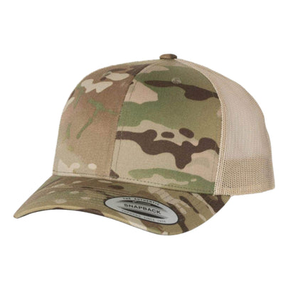 Yupoong 6606MC – Multicam 6-Panel Trucker Hat | Custom Hats with Your Logo in Bulk-Multicam Green/ Khaki-Dekni-Creations