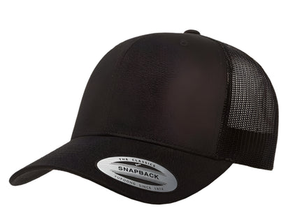 Yupoong 6606(T) – Trucker Hat | Custom Hats with Your Logo in Bulk-Black-Dekni-Creations