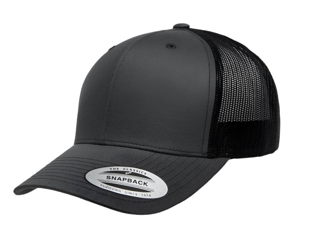 Yupoong 6606(T) – Trucker Hat | Custom Hats with Your Logo in Bulk-Charcoal/Black-Dekni-Creations