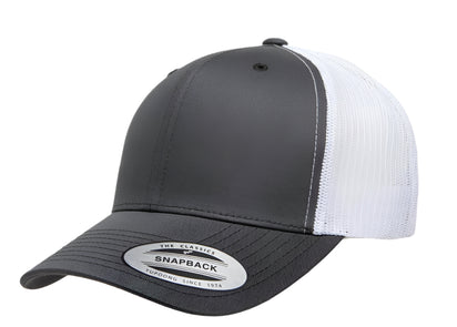 Yupoong 6606(T) – Trucker Hat | Custom Hats with Your Logo in Bulk-Charcoal/White-Dekni-Creations