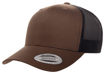 Yupoong 6606(T) – Trucker Hat | Custom Hats with Your Logo in Bulk-Coyote Brown/Black-Dekni-Creations