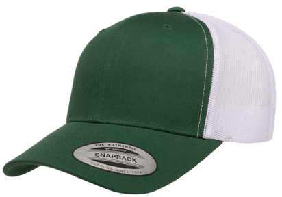 Yupoong 6606(T) – Trucker Hat | Custom Hats with Your Logo in Bulk-Evergreen/White-Dekni-Creations
