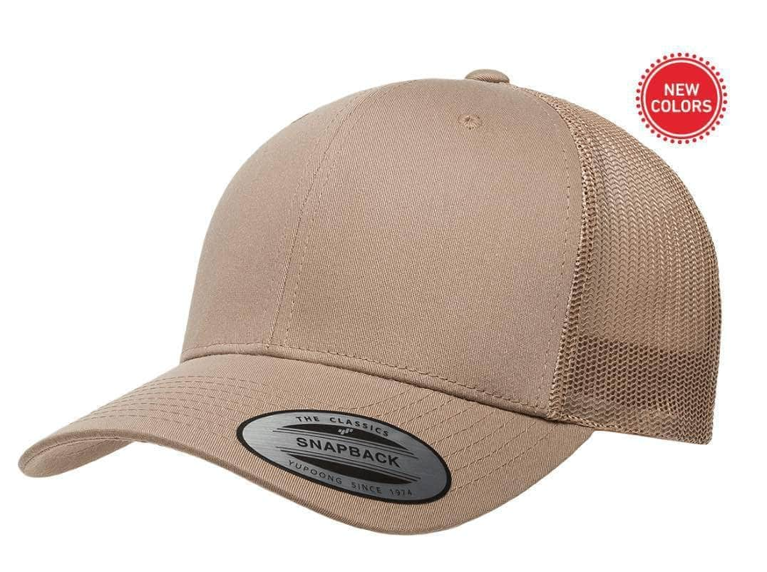 Yupoong 6606(T) – Trucker Hat | Custom Hats with Your Logo in Bulk-Khaki-Dekni-Creations