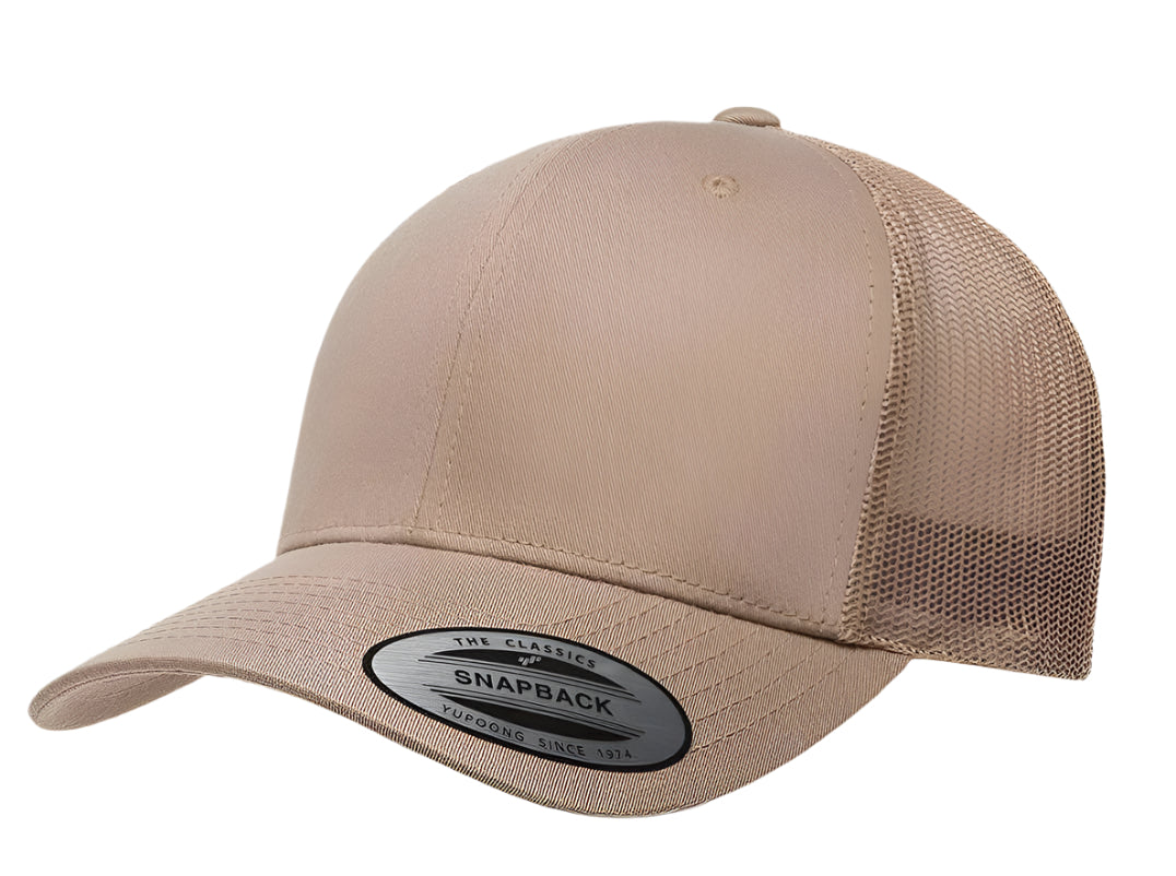 Yupoong 6606(T) – Trucker Hat | Custom Hats with Your Logo in Bulk-Khaki-Dekni-Creations