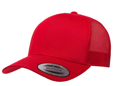 Yupoong 6606(T) – Trucker Hat | Custom Hats with Your Logo in Bulk-Red-Dekni-Creations