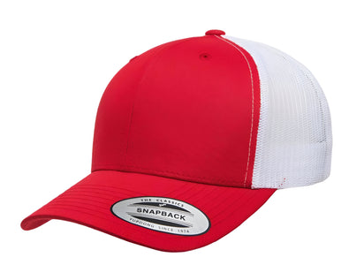Yupoong 6606(T) – Trucker Hat | Custom Hats with Your Logo in Bulk-Red/White-Dekni-Creations