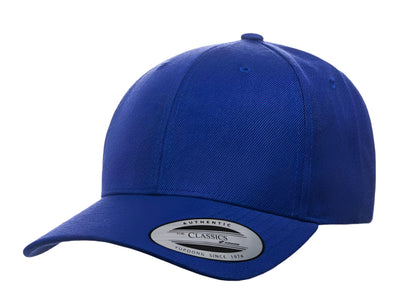 Yupoong 6789M – Pre-Curved Wool Blend Snapback Hat | Custom Hats with Your Logo in Bulk-Royal-Dekni-Creations