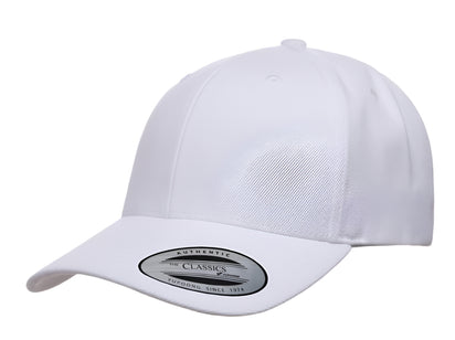 Yupoong 6789M – Pre-Curved Wool Blend Snapback Hat | Custom Hats with Your Logo in Bulk-White-Dekni-Creations