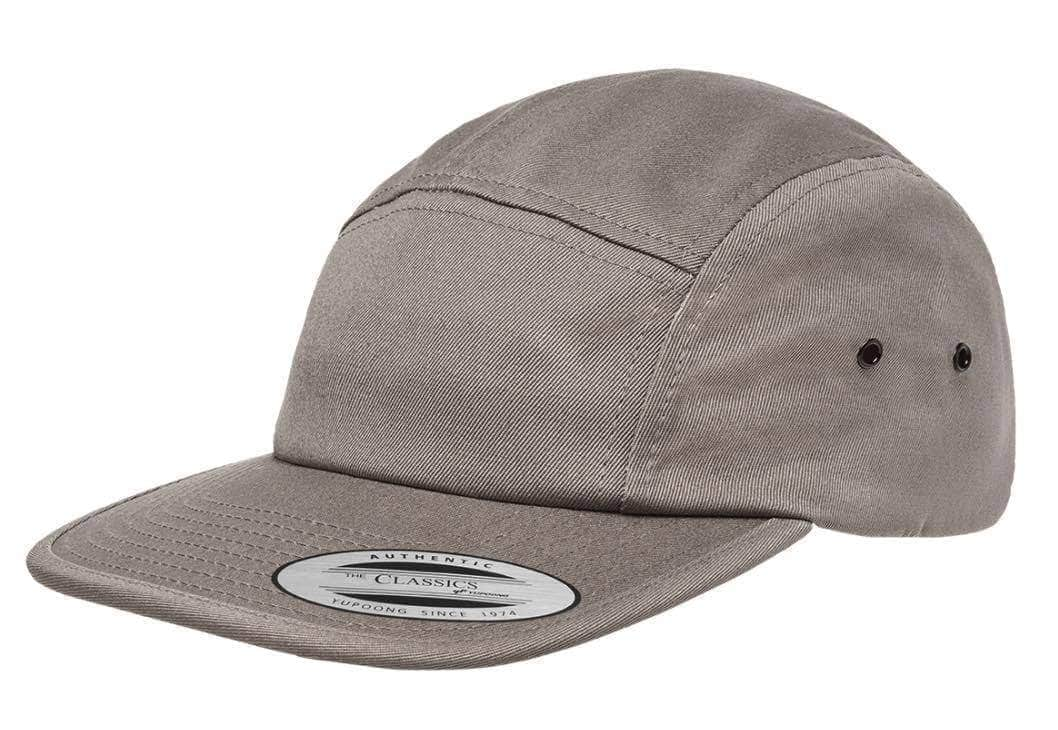 Yupoong 7005 – Camper Flat Bill Cap | Custom Hats with Your Logo in Bulk-Grey-Dekni-Creations