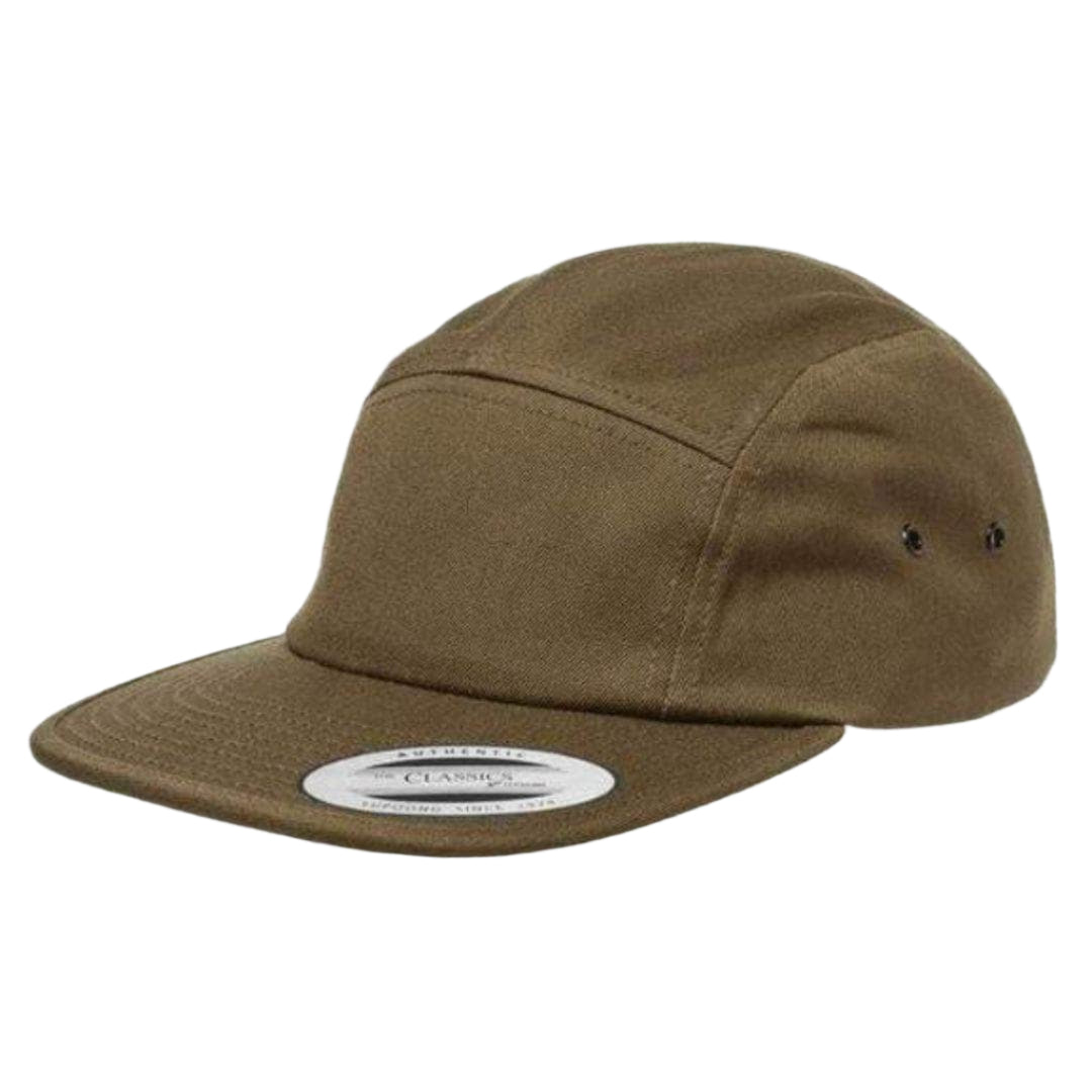 Yupoong 7005 – Camper Flat Bill Cap | Custom Hats with Your Logo in Bulk-Olive-Dekni-Creations