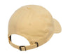Yellow Back Custom Peached Cotton Twill Dad Cap for Embroidery and Laser engraved leather patch